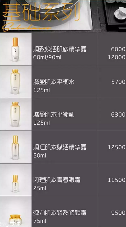 雪花秀滋阴系列介绍,雪花秀滋阴系列成分表