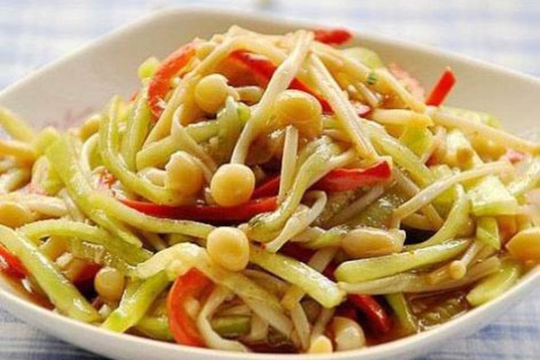 凉拌金针菇的做法视频,金针菇怎样做好吃简单做法