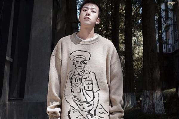 复古印花毛衣,创意画毛衣