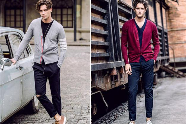 开衫毛衣搭配t恤,束脚裤,开衫毛衣 搭配