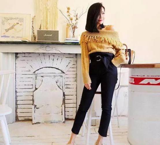 高腰花苞裤怎么穿,花苞腰裤子怎么搭配