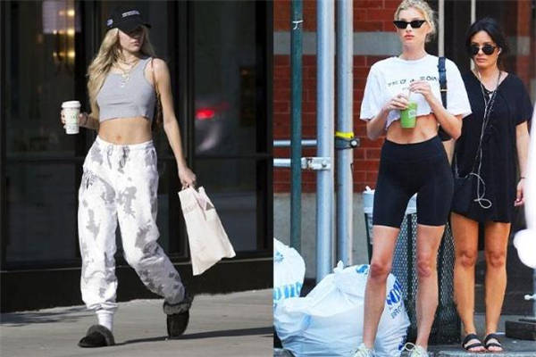 露脐装配运动裤,露脐装配什么裤子
