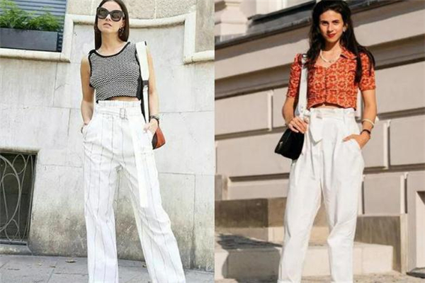 纸袋裤配什么上衣,袋子裤怎么穿