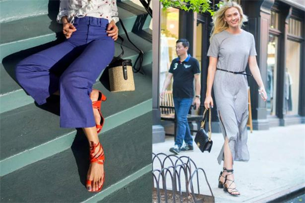 绑带凉鞋女,绑带凉鞋的各种绑法