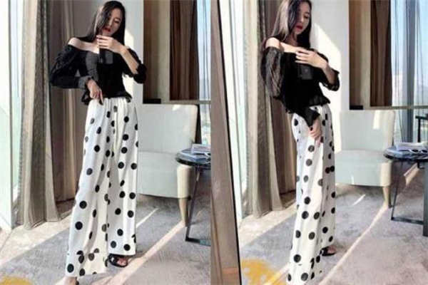 波点裤子怎么搭配上衣,波点半身裙搭配什么上衣