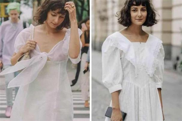 白色娃娃裙,白色娃娃裙配什么鞋子好看