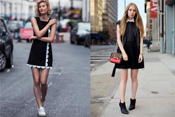 经典小黑裙图片,复古小黑裙