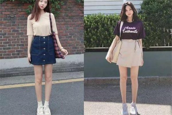 平底鞋搭配短裙,适合配裙子的平底鞋