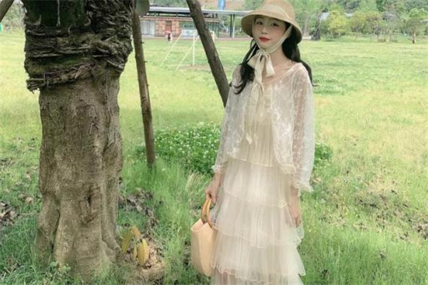 法式系带草帽,草帽田园的图片