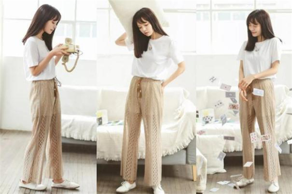 阔腿裤的穿搭,阔腿裤搭配阔腿裤
