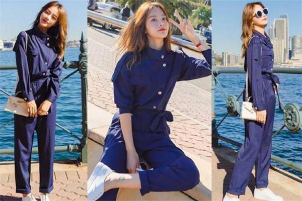 工装连体裤搭配什么外套,女士工装裤