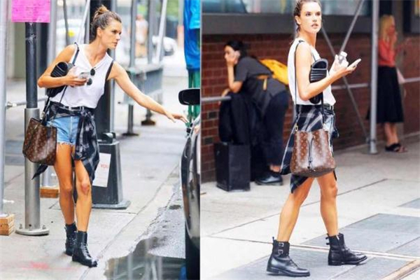 短裤搭配短靴,短裤搭配短靴图片