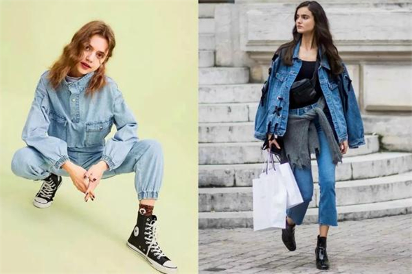 牛仔外套搭配牛仔裤好看吗,什么外套配牛仔裤好看