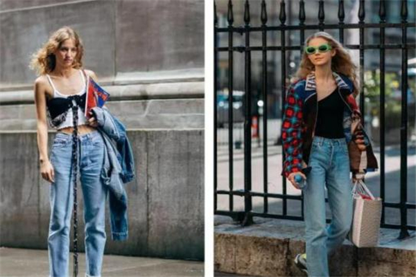 直筒牛仔裤配什么鞋子,直筒牛仔裤搭配什么上衣好看