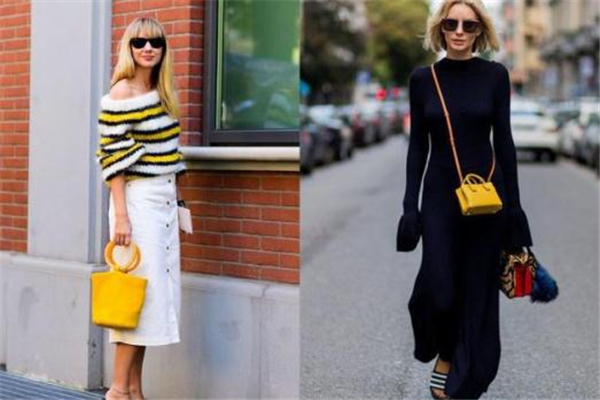 黄色包包图片,一个黄色的包