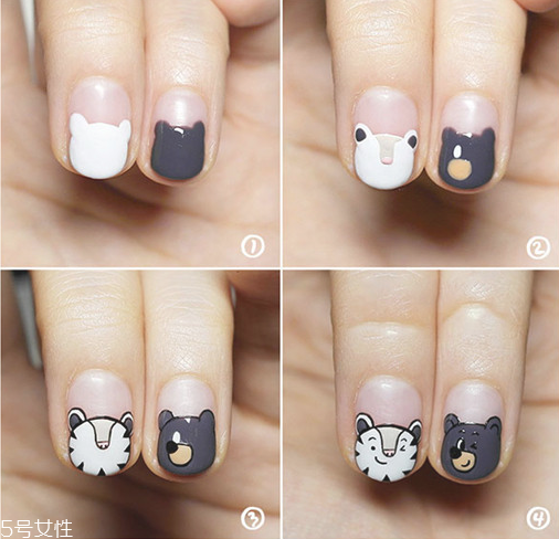 简单可爱美甲,自己美甲教程步骤图片 简单可爱美甲,自己美甲教程步骤图片