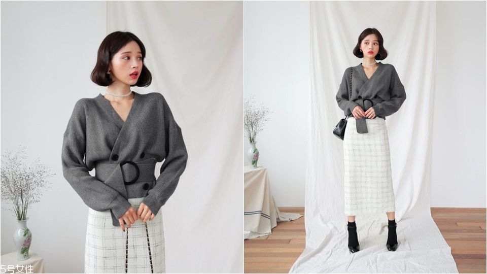 针织裙配什么腰带好看,针织连衣裙配什么腰带