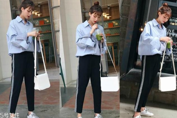 条纹运动裤怎么搭配上衣,条纹运动裤怎么搭配衣服