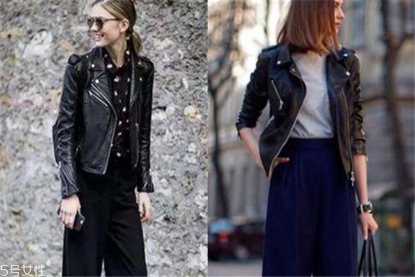 皮衣搭配阔腿裤怎么样,皮衣搭配阔腿裤好看吗