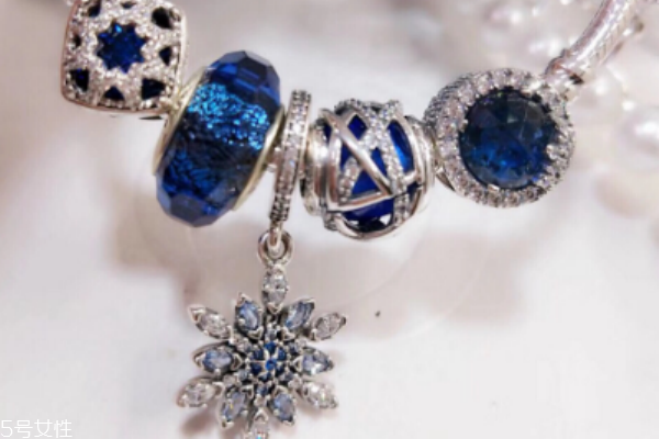 潘多拉雪花项链,潘多拉雪花耳钉