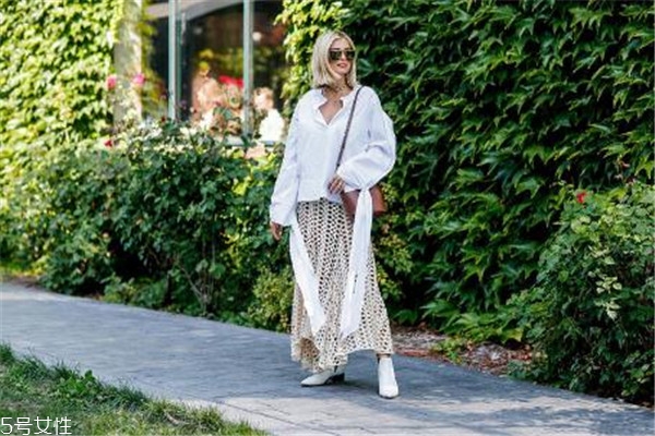 衬衫搭配长裙好看吗,衬衫搭配长裙图片