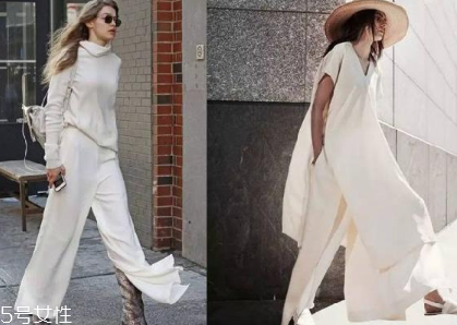 侧开叉阔腿裤搭配图片,阔腿裤款式图