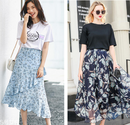 雪纺半身裙夏,休闲半身裙