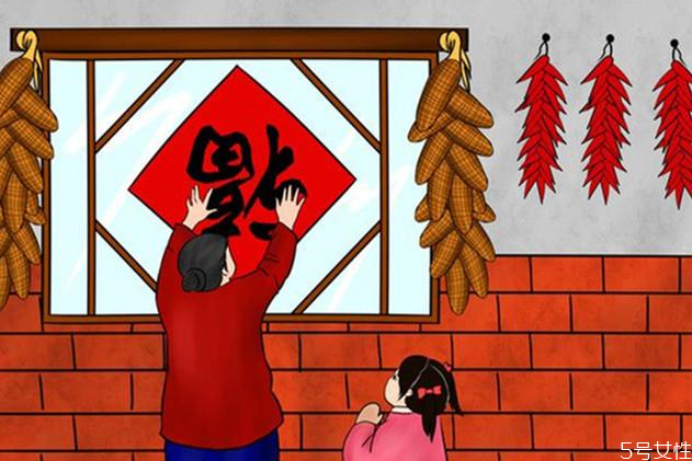 福字挂在房间哪个位置,福字的挂放位置