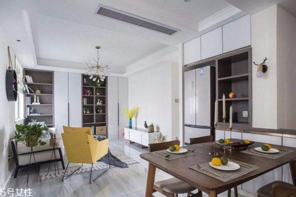 冰箱柜子一体式客厅效果图,客厅放冰箱最佳效果图