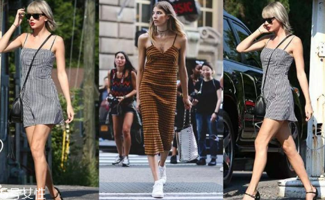 格子吊带裙,格纹吊带裙搭配外套 格子吊带裙,格纹吊带裙搭配外套