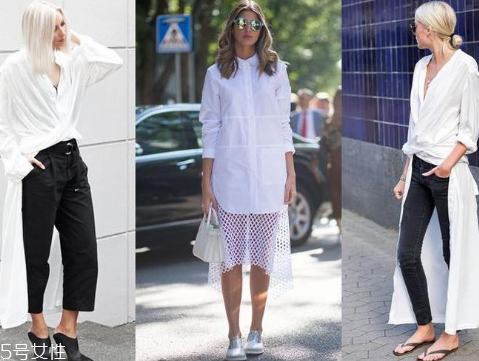 白衬衫裙子,白色衬衣裙