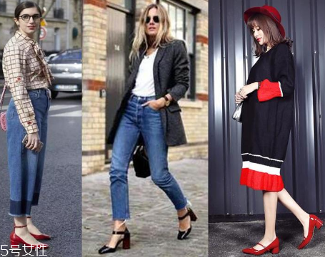 粗跟玛丽珍鞋,粗跟玛丽珍鞋怎么搭配