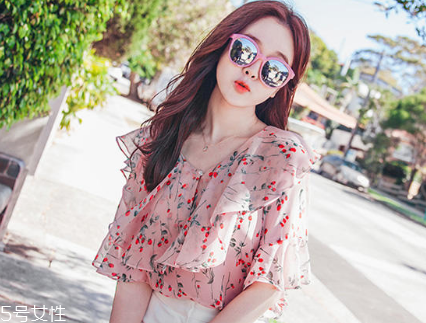 荷叶边衬衫女,荷叶边衬衫款式图