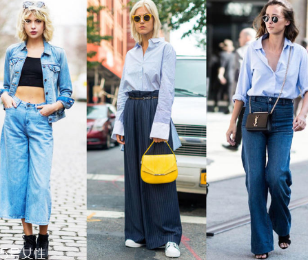 微喇阔腿裤配什么鞋,微喇阔腿裤配什么上衣