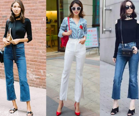 加绒微喇牛仔裤女,微喇叭牛仔裤