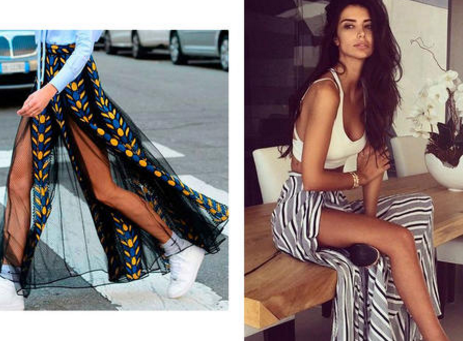 开叉裙子款式图,喜欢开叉裙