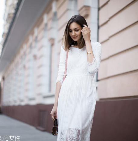 甜美连衣裙,长款蕾丝裙搭配图片