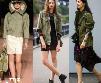 军绿色短款外套搭配图片,军绿色外套内搭