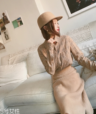 宽松格子衬衫,长袖格子衬衫