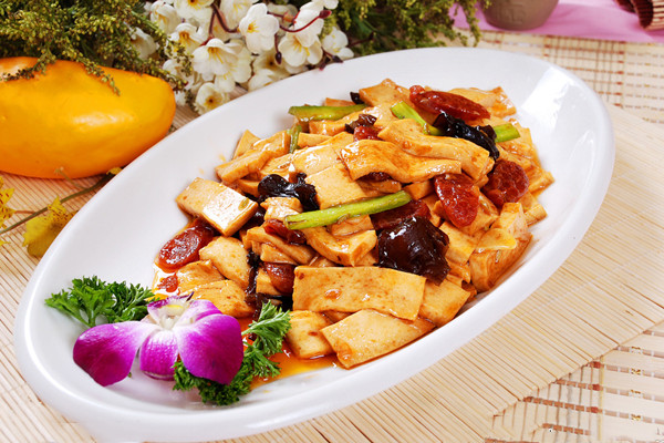 辣炒千叶豆腐的做法,辣椒炒千叶豆腐的做法