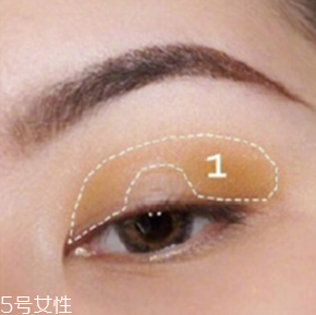 黄色眼影怎么画,黄绿色眼影画法