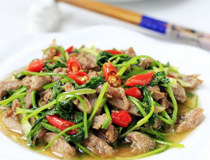 香菜炒羊肉卷的家常做法,羊肉卷炒菜的做法