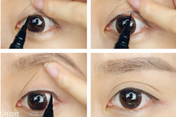 眼线怎么画初学者图片,画眼线的步骤图片新手
