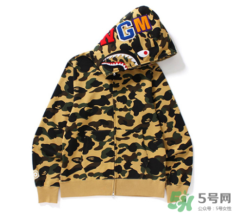 鲨鱼卫衣bape怎么搭配,bape鲨鱼羽绒服