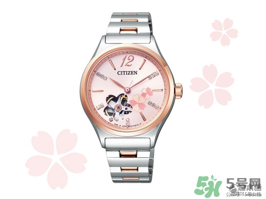西铁城樱花限量版女表,西铁城2017限量版手表