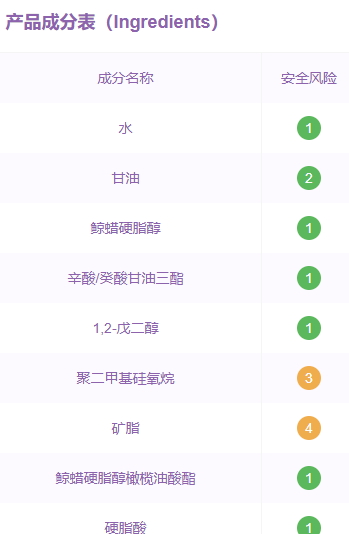 启初面霜成分表,菁纯面霜成分
