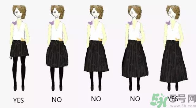 裙子长短和身高的比例,裙子的长度显高矮显腿短的长度是