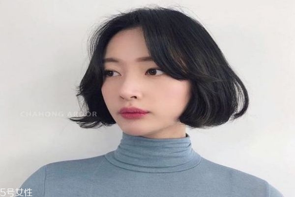 气垫烫短发图片女士,气垫烫短发图片