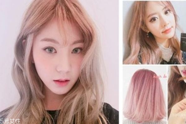 玫瑰金颜色头发图片,玫瑰金颜色头发图片配方