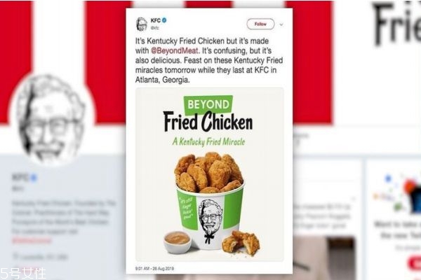 肯德基人造肉产品介绍(人造肉 肯德基)